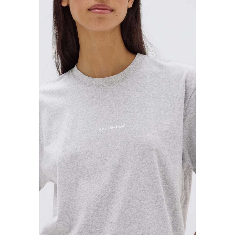 Assembly Label Womens Atelier Logo Tee Heather Grey Marle image number 2